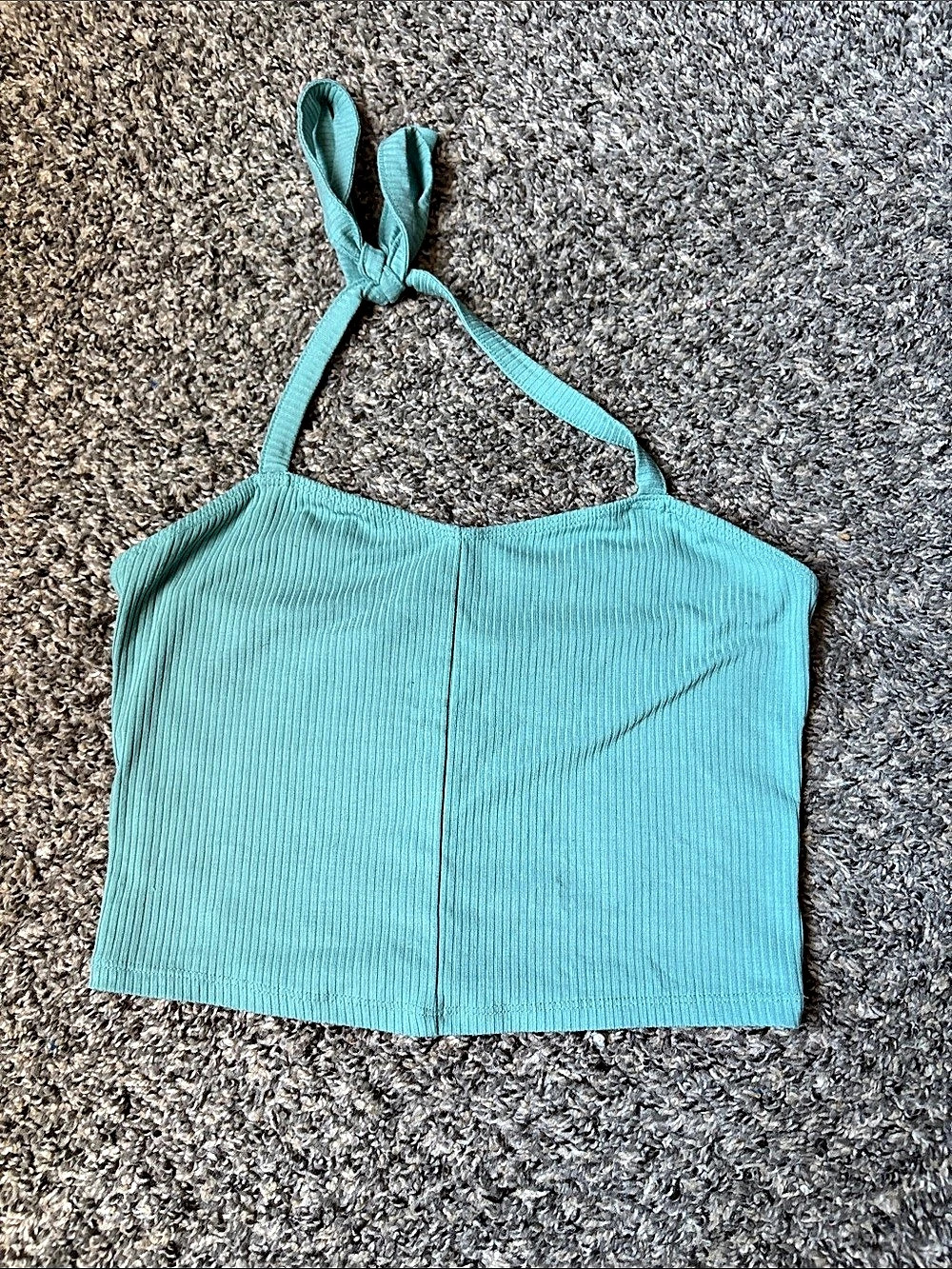 P.Small. Basics Ribbed Crop Top in Blue Size Small Like New